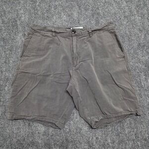 RVCA Nature X Industry Chino Shorts Gray Cotton Men Size 36 Casual Walking Skate